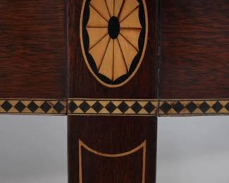 Stickley inlaid mahogany Chippendale dining table