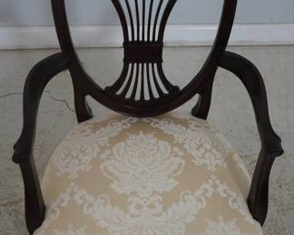 Stickley mahogany Regency Wheat Sheaf back dining chairs (5)