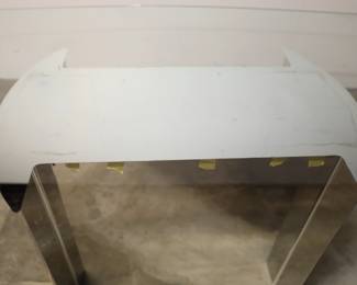 MCM Designer chrome & glass top dining table