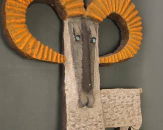 Bob Holloway large concrete ram sculpture