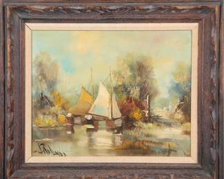 Jan Rolands Dutch MCM oil painting #1