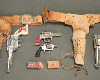 Vintage Cap guns, holsters, caps