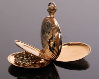 14 kt gold plated/ filled Ball Watch Co. Railroad pocket watch