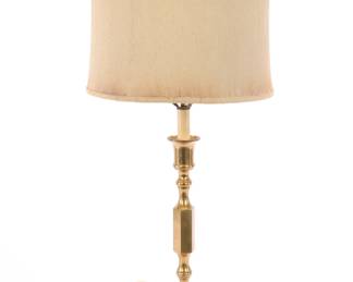 Brass lamp with marble base