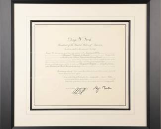 Document signed by George W. Bush