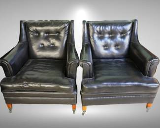 MCM Black lounge chairs