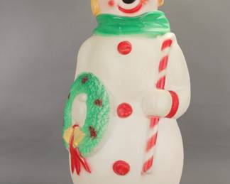Large blow mold light up snowman
