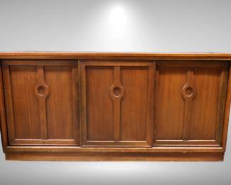 Mid-Century Modern buffet/ console cabinet with sliding doors