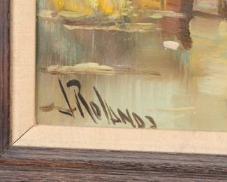 Jan Rolands Dutch MCM oil painting #1