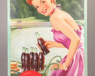 Large 1946 Coca-Cola Advertising Poster