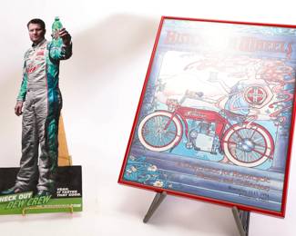Bicycle & Mt Dew signs