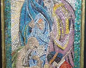 5 ft tall Mid-Century Modern Wall Mosaic from Hawaii (Possibly from Braniff Airlines in Airport)