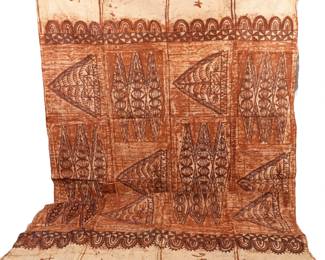 Large Hawaiian Tribal tapestry (painting on coconut husk paper) this one has Hawaiian language written on it. 