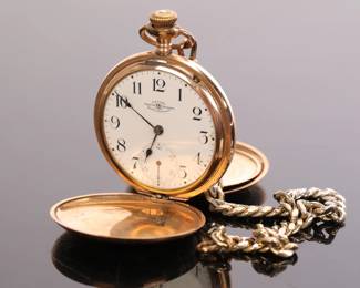 14 kt gold plated/ filled Ball Watch Co. Railroad pocket watch