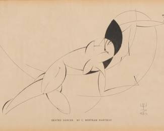 Bertram Hartman Art Deco Cubism print