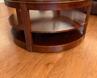 #3 Broyhill round glass top coffee table 40x20 $75.00