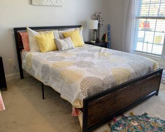 #17 Queen bed with bed frame $150.00