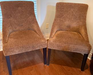 #10 Set of 2 brown side chairs $120.00