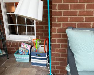 #50 Turquoise floor lamp 55"H $20.00