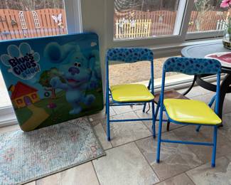 #52 Children's table & 2 chairs NEW $30.00
