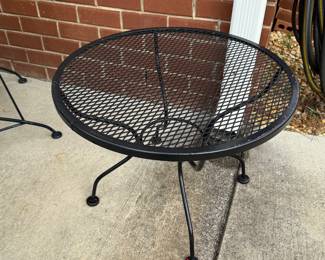 #54 Wrought iron side table $30.00
