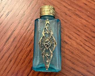 #43 Blue perfume bottle $10.00