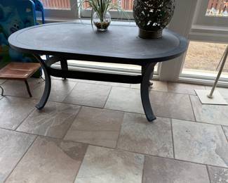 #48 Aluminum coffee table 41"Lx24x18 $40.00