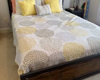 #17 Queen bed with bed frame $150.00