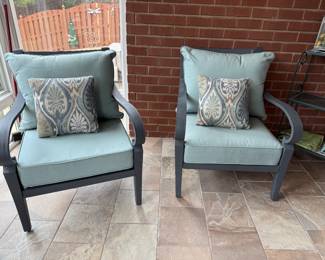 #46 Aluminum chair with sunbrella cushions $125.00
#47 Aluminum chair with sunbrella cushion $125.00