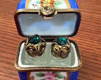 #39 Limoges trinket perfume box $30.00