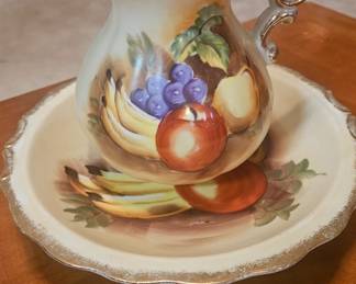 Enesco Japan fruit pitcher and bowl set