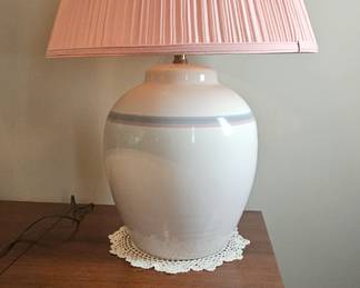 Pair of Pfaltzgraff Sunrise potter's jar lamps