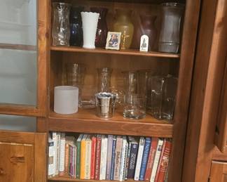 Various decorative items and books.