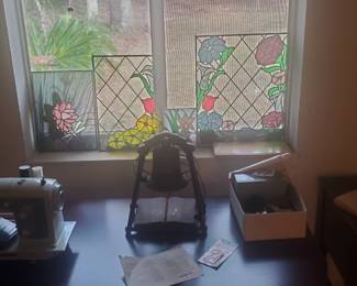 stained glass pieces