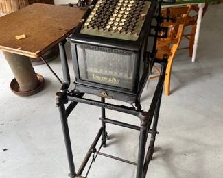 Working Burroughs Calculator On Stand