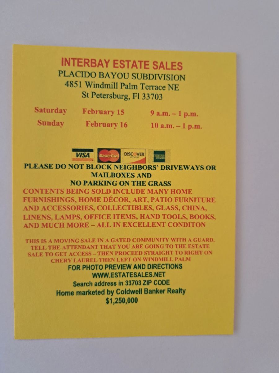 SALE INFORMATION
