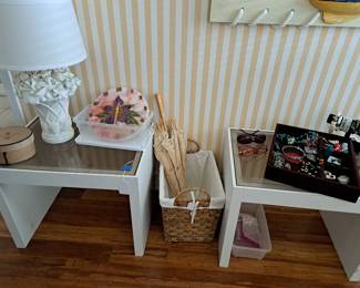 WHITE END TABLES