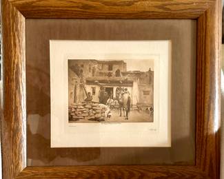 Edward S Curtis "A Visitor" numbered photogravure