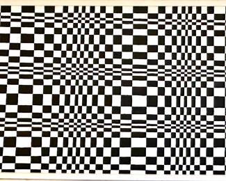 Oversized Optical Art Painting - Artist Unknown