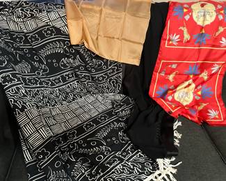 Large Selection of Handpainted and Vintage Scarves - Various Designers