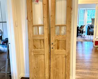 Pair of Antique Pine Doors