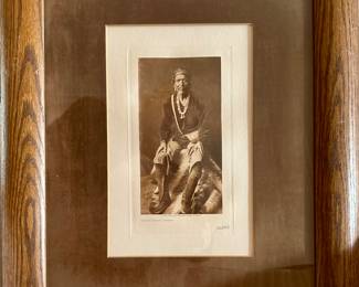 Edward S Curtis numbered Photogravure "Hastin Yazhe - Navajo"