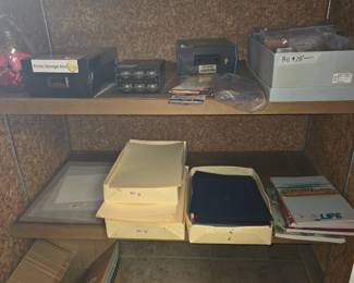 Office items in basement