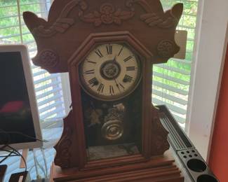 Antique Ansonia Gingerbread 8 day clock - works
