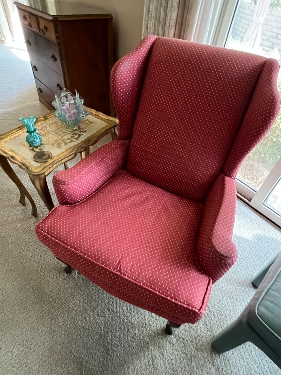 1 OF 2 QUALITY WINGBACK CHAIRS