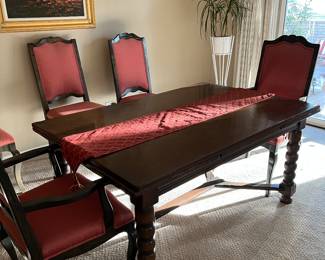 DINING TABLE - 59" LONG, 40" WIDE, 2 "DRAW LEAVES", TABLE AND CHAIRS CAN BE SOLD SEP.  Sat Update:  TABLE ONLY for Sat. Sale