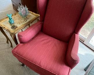 1 OF 2 QUALITY WINGBACK CHAIRS