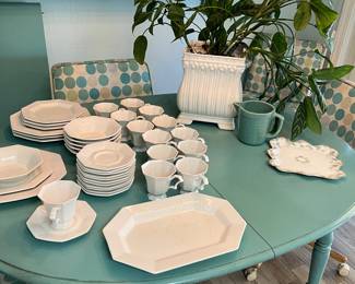  DISHES, DECOR TBALE IS SOLD