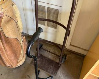 HAND TRUCK, CANE, GOLF CLUBS