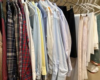 MENS CLOTHING, TABLE LINENS